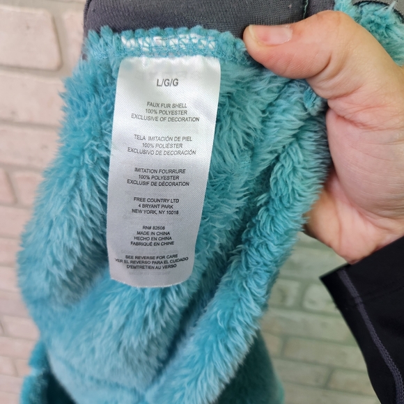 Free Country Womens Teal Soft Cozy Full Zip Vest L - Picture 6 of 13